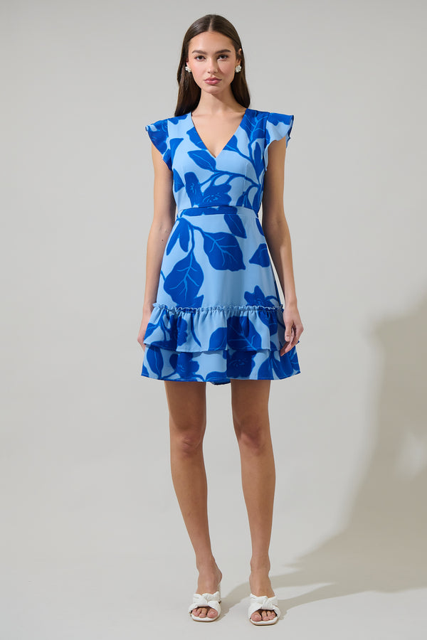 Sugarlips Ariya Garden Tiered Ruffle Mini Dress
