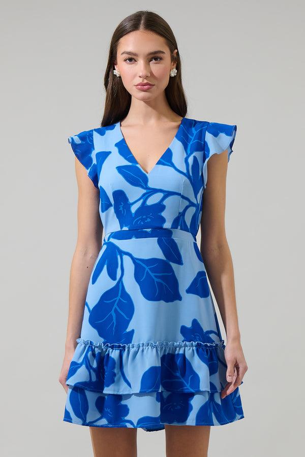 sugarlips Ariya Garden Tiered Ruffle Mini Dress