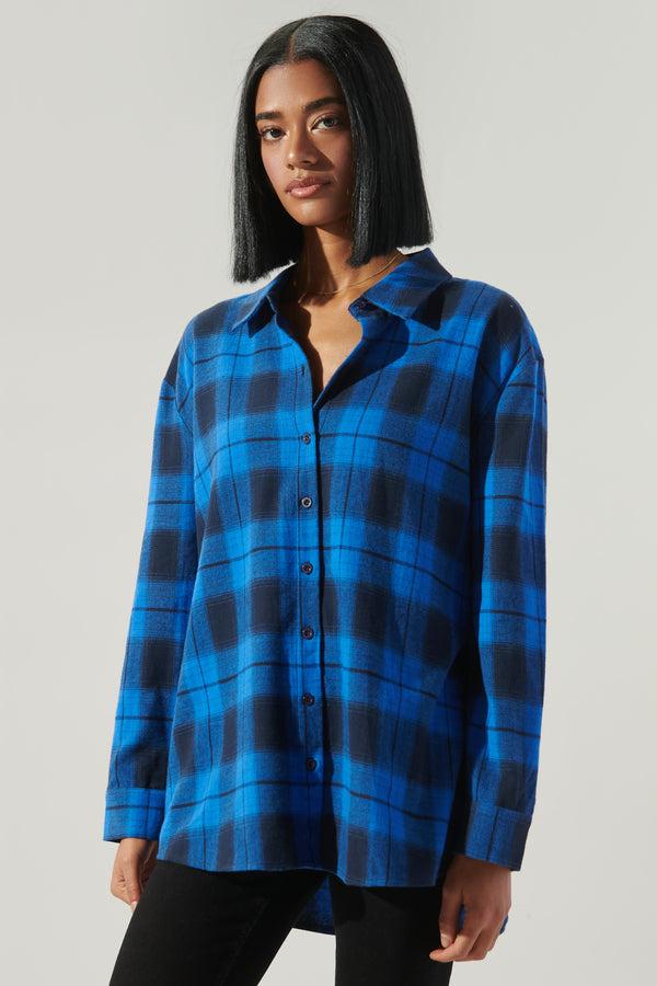 Sugarlips Arlee Plaid Boyfriend Flannel Shirt