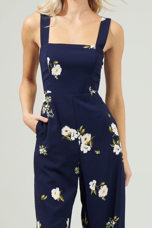 Sugarlips Arlene Floral Smocked Jumpsuit