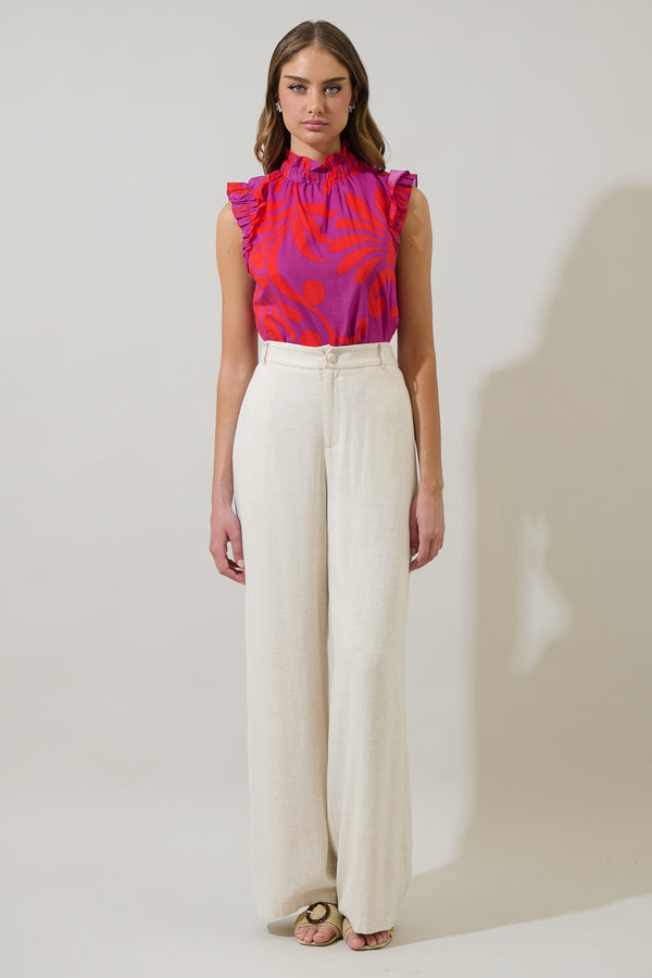 Sugarlips Arona Floral Zoie Ruffle Top