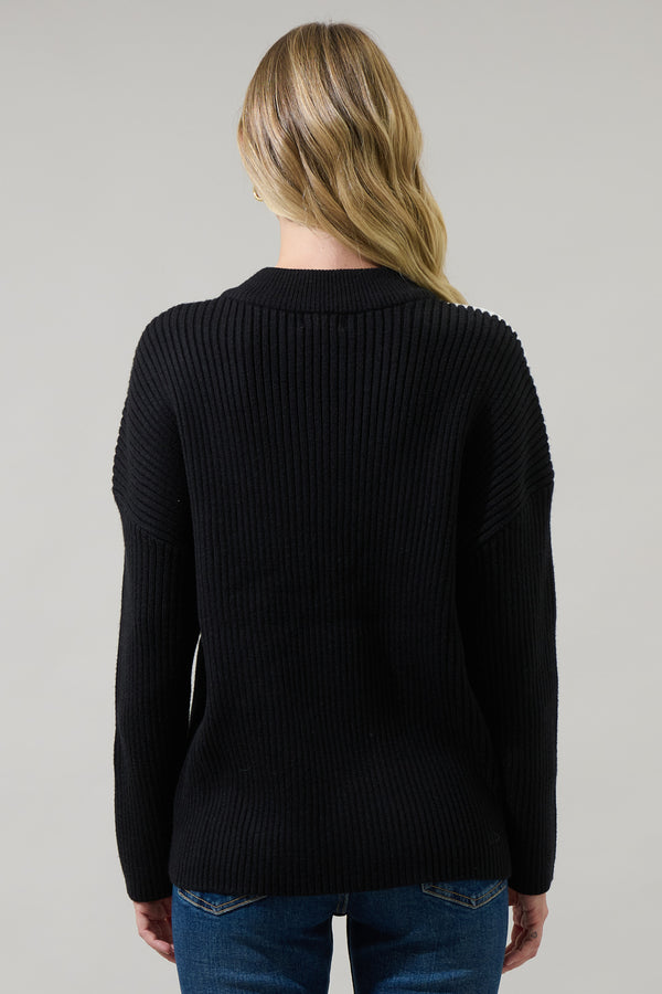 Sugarlips Artesia Crewneck Whipstitch Sweater