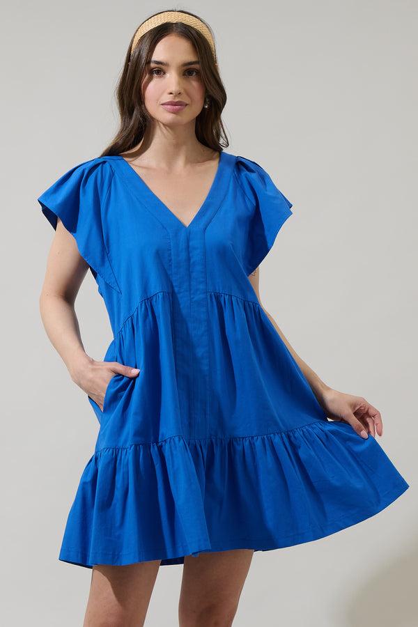 sugarlips Asarya Tiered Shift Mini Dress