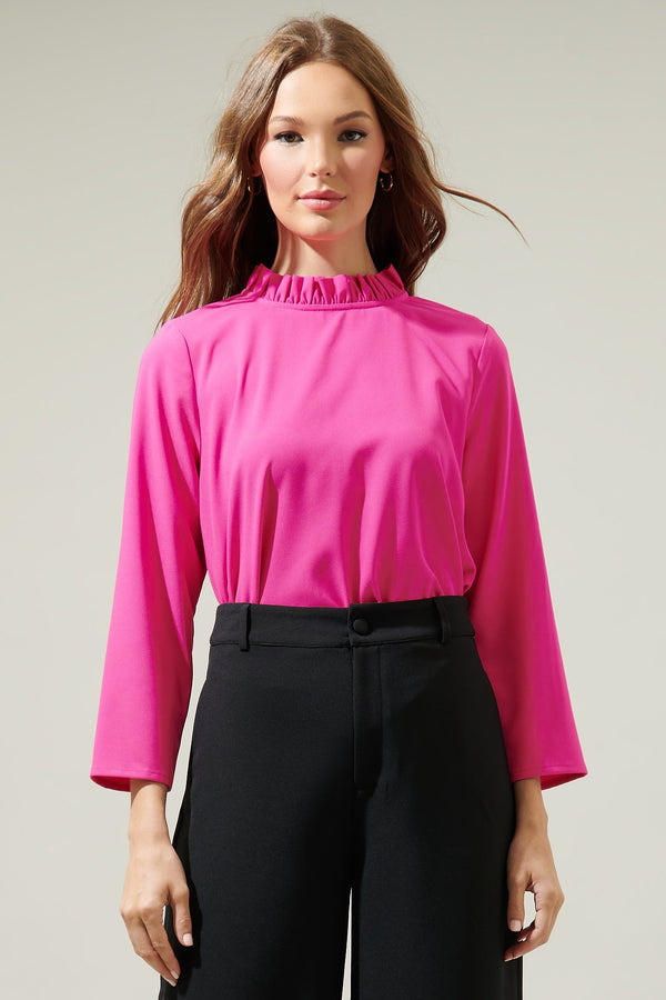sugarlips Astana Mock Neck Blouse