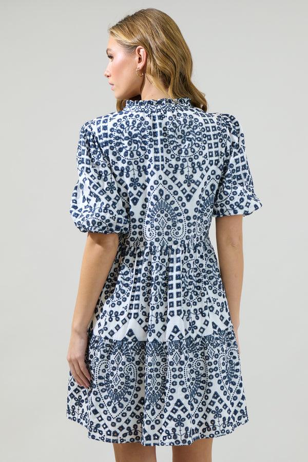 Sugarlips At Sea Jacey Babydoll Eyelet Mini Dress
