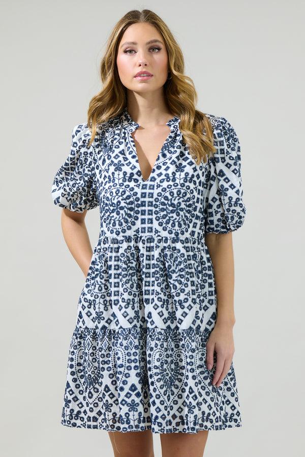 sugarlips At Sea Jacey Babydoll Eyelet Mini Dress