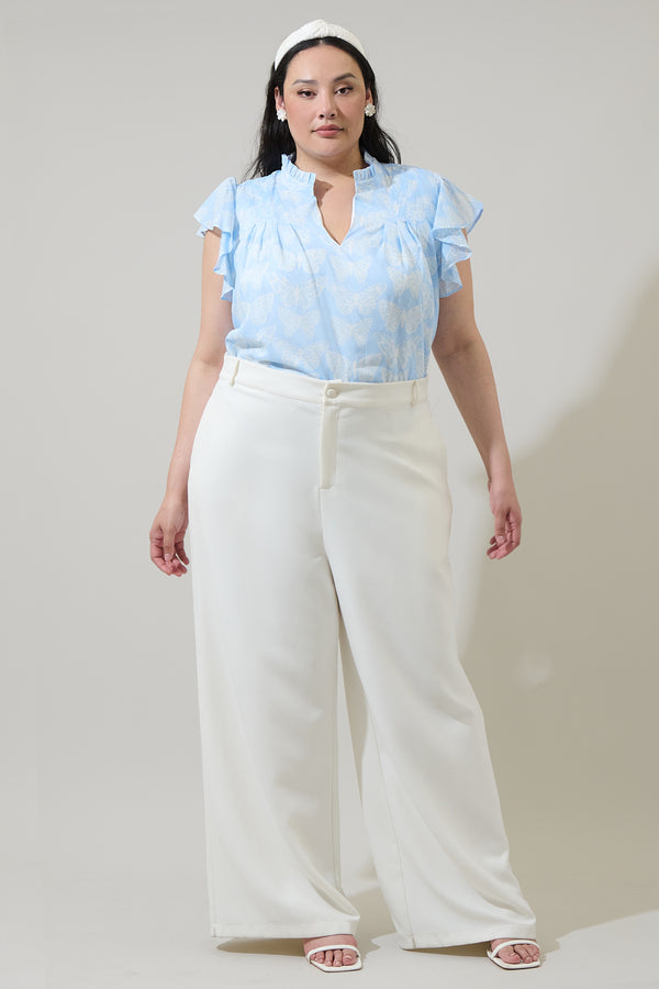 Sugarlips Aubry Butterfly Cindi Ruffle Top Curve
