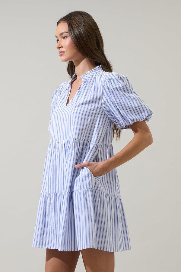 Sugarlips Audry Striped Jacey Babydoll Mini Dress