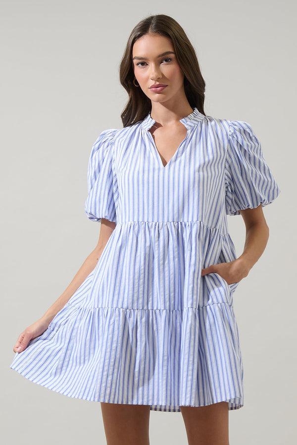 sugarlips Audry Striped Jacey Babydoll Mini Dress