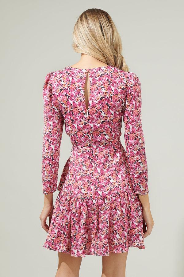 Sugarlips Aura Floral Ruffle Mini Dress