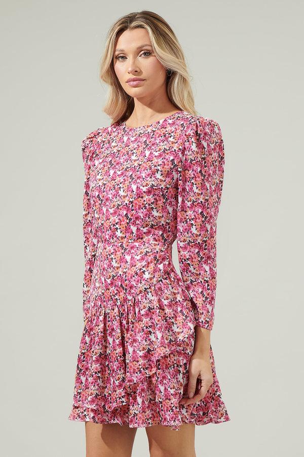 Sugarlips Aura Floral Ruffle Mini Dress