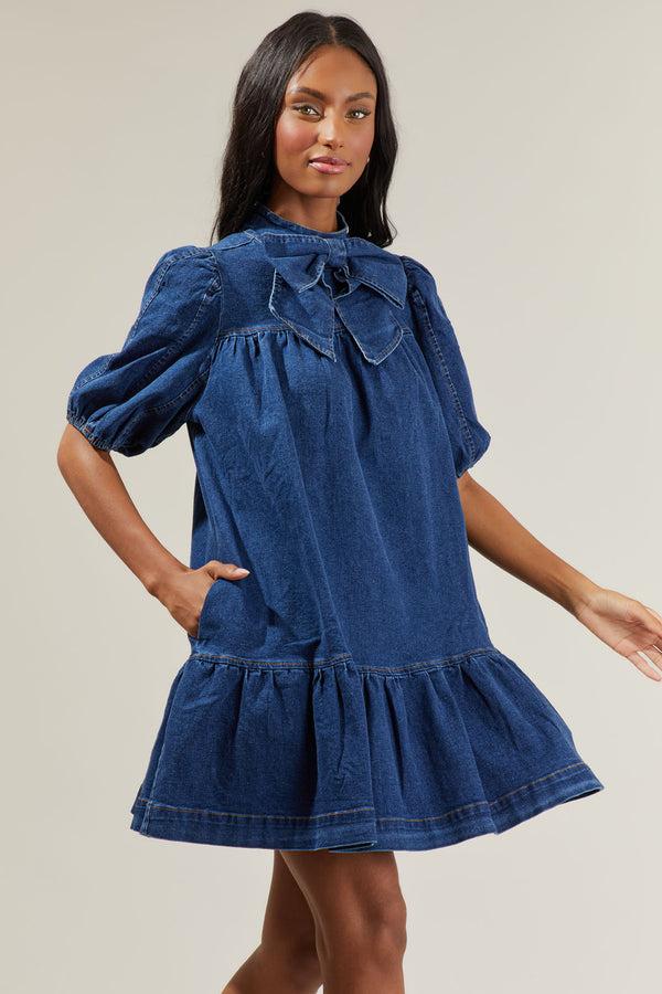 Sugarlips Aura Jacey Denim Shift Dress