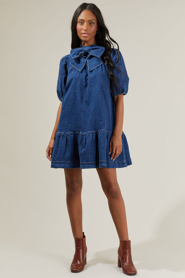 Sugarlips Aura Jacey Denim Shift Dress