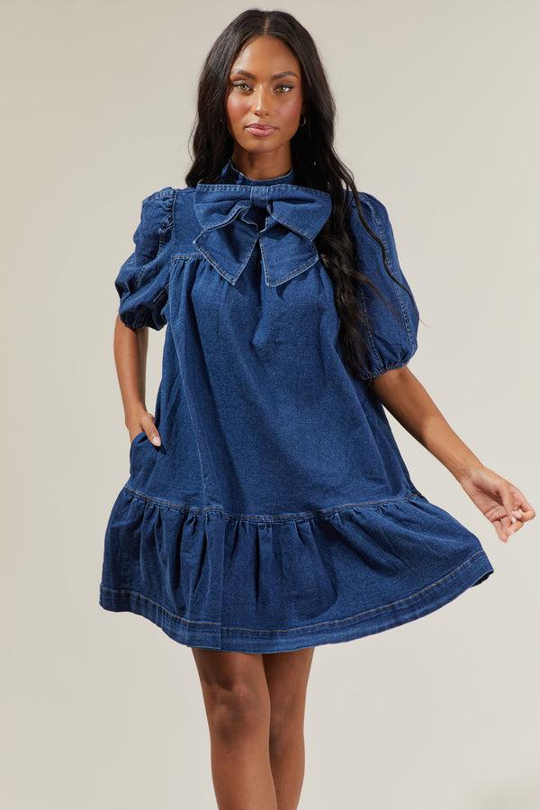 sugarlips Aura Jacey Denim Shift Dress