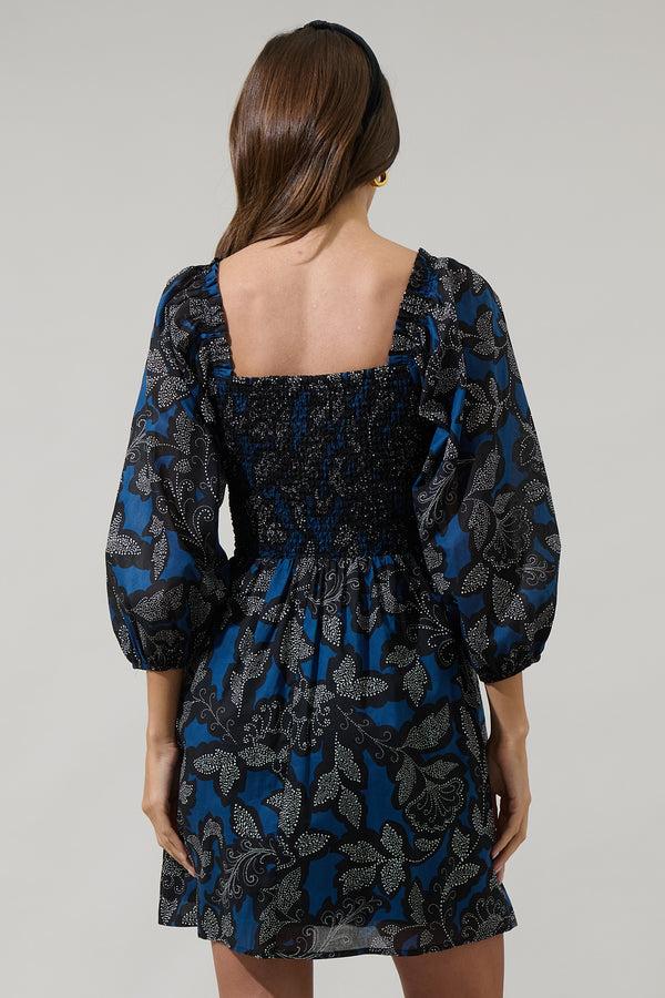 Sugarlips Aurina Floral Niko Smocked Mini Dress