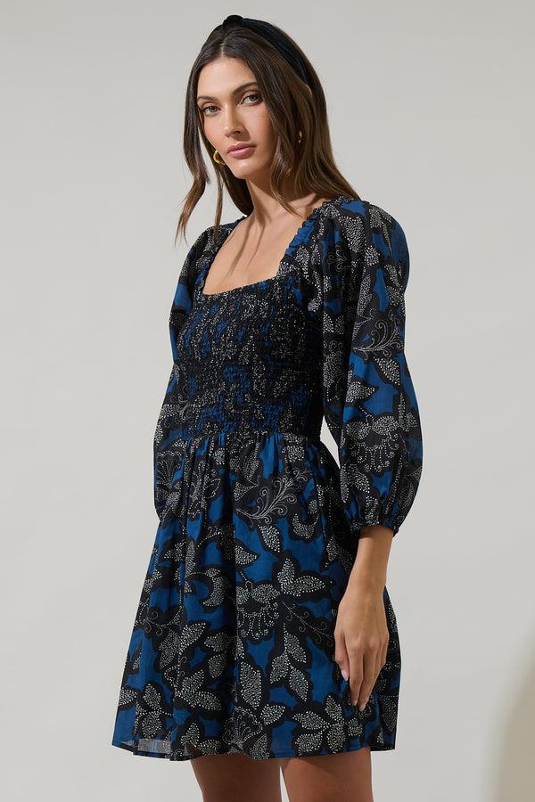 Sugarlips Aurina Floral Niko Smocked Mini Dress