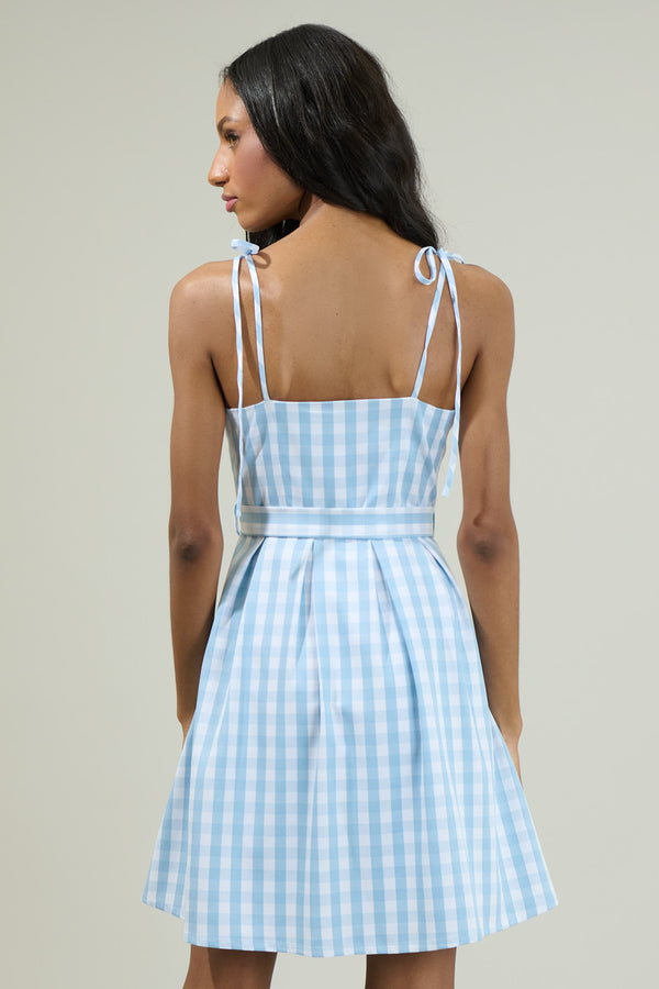 Sugarlips Aurora Checker Pleated Mini Dress