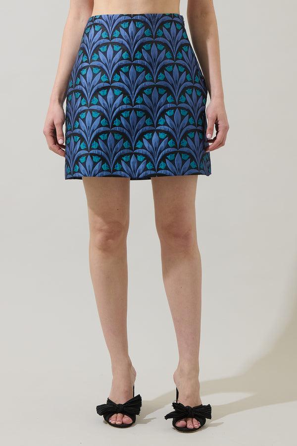 Sugarlips Aurra Jacquard A-line Mini Skirt