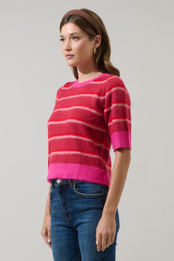 Sugarlips Avanti Stripe Sweater Top