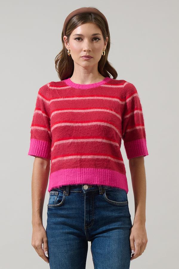 sugarlips Avanti Stripe Sweater Top