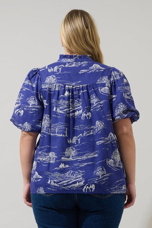 Sugarlips Avon Town Idara Button Down Top Curve