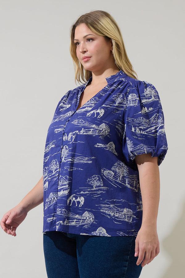 Sugarlips Avon Town Idara Button Down Top Curve