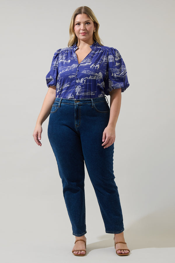 Sugarlips Avon Town Idara Button Down Top Curve