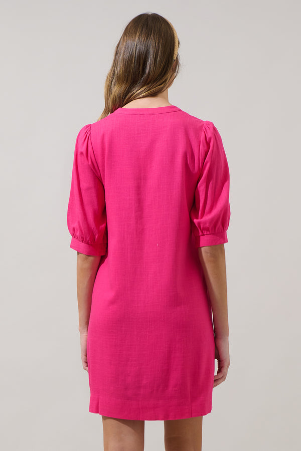 Sugarlips Ayline Linen Shift Mini Dress