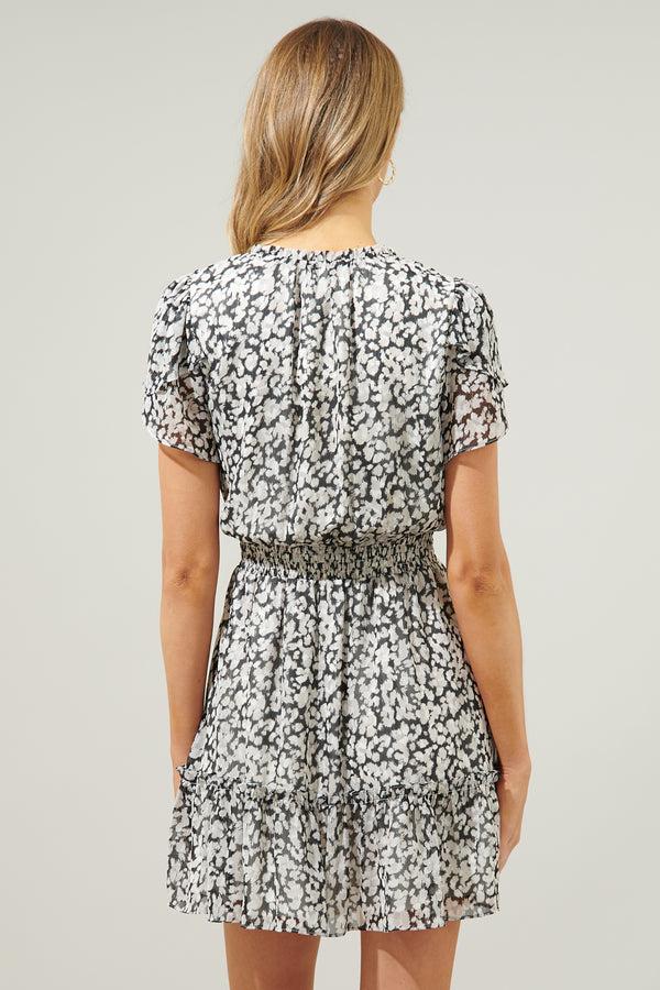 Sugarlips Azalea Floral Bumble Ruffle Mini Dress