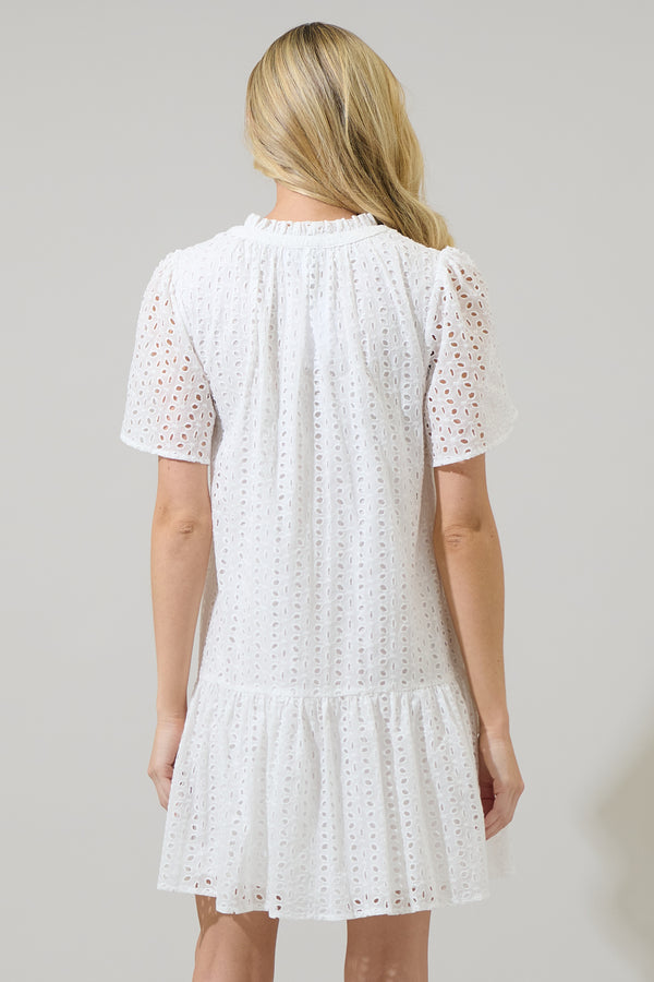Sugarlips Azari Eyelet Shift Mini Dress
