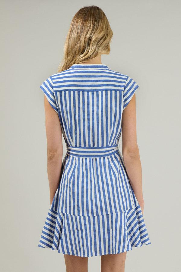 Sugarlips Babette Striped Shirt Mini Dress