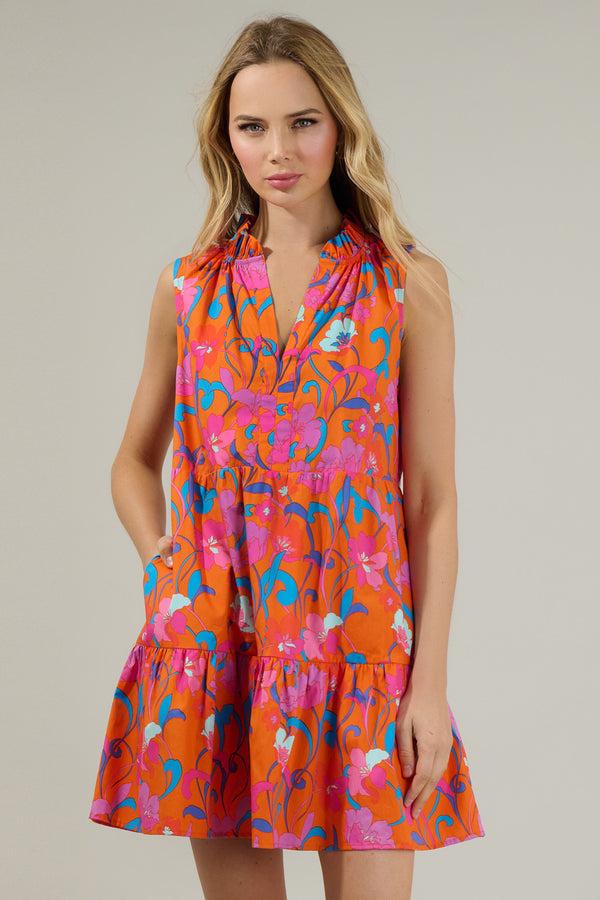 sugarlips Baila Floral Gemmely Shift Mini Dress