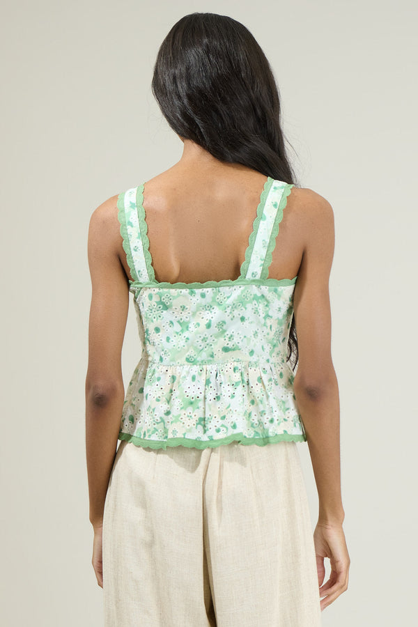 Sugarlips Baine Embroidered Button Up Top