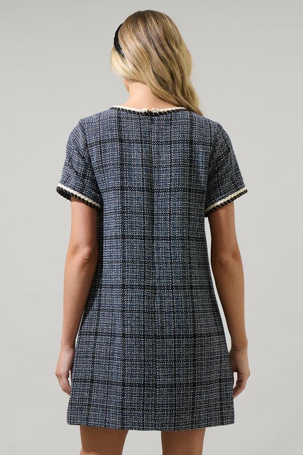 Sugarlips Bale Audrey Tweed Shift Mini Dress