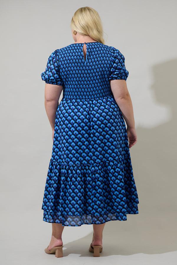 Sugarlips Bali Town Aruba Smocked Midi Dress Curve