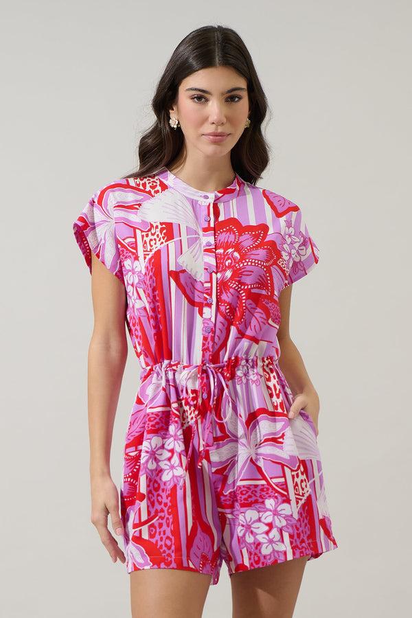 sugarlips Barba Tropical Petrie Button Up Romper