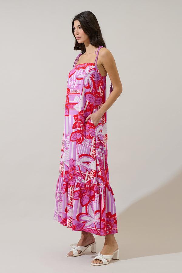 Sugarlips Barba Tropical Veth Shift Maxi Dress