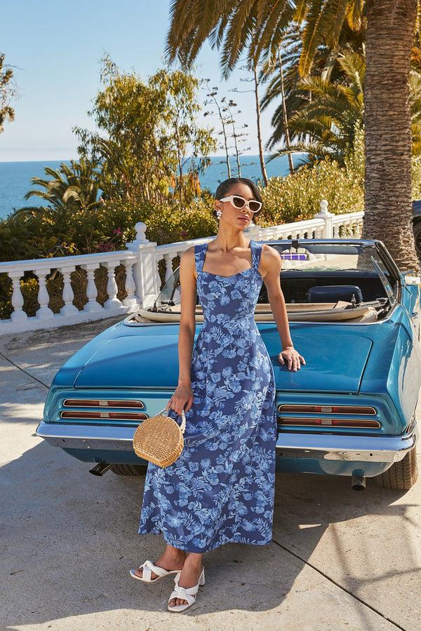 sugarlips Bary Floral Smocked Maxi Dress