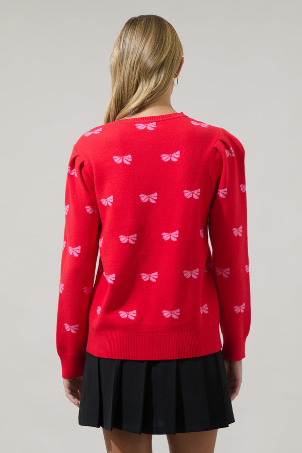 Sugarlips Beatrix Bow Round Neck Sweater