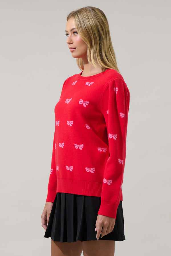 Sugarlips Beatrix Bow Round Neck Sweater