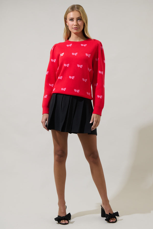 Sugarlips Beatrix Bow Round Neck Sweater