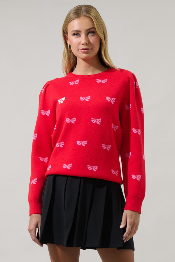 sugarlips Beatrix Bow Round Neck Sweater