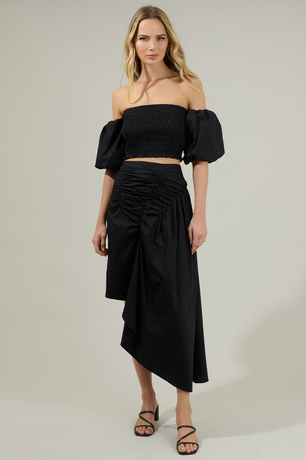 Sugarlips Belen Elvie Smocked Cropped Top