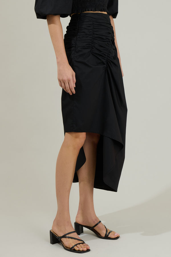 Sugarlips Belen Ruched Midi Skirt