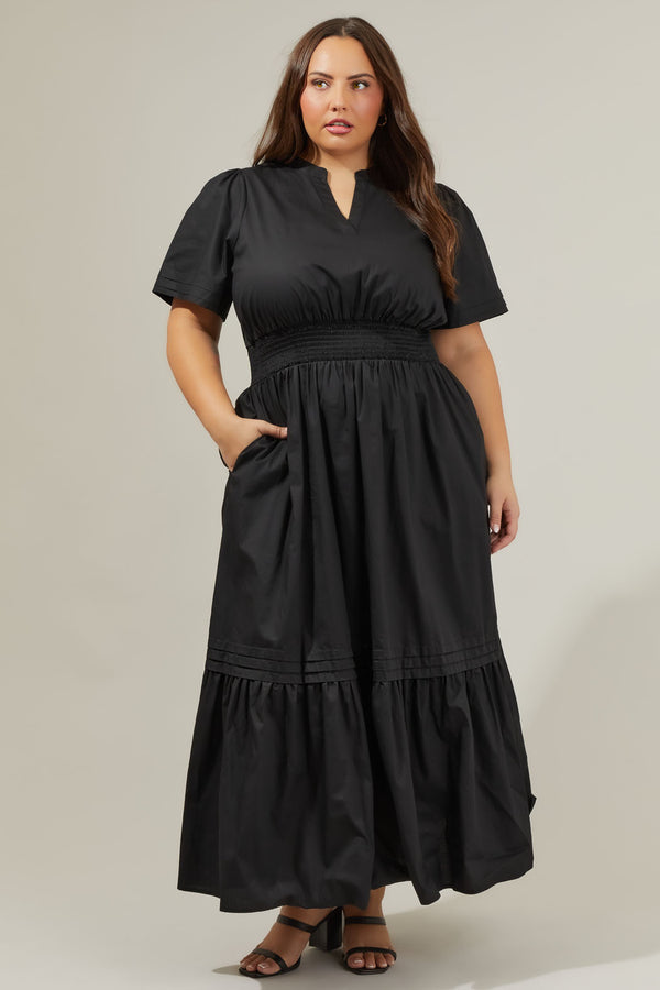 Sugarlips Belraj Poplin Maxi Dress Curve