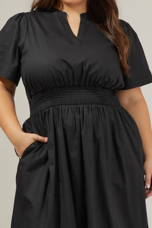 Sugarlips Belraj Poplin Maxi Dress Curve