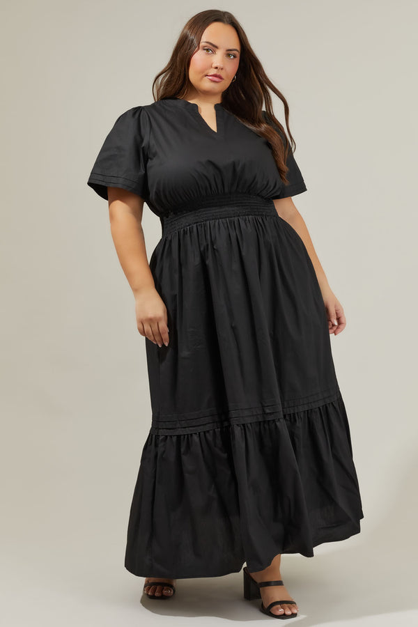sugarlips Belraj Poplin Maxi Dress Curve
