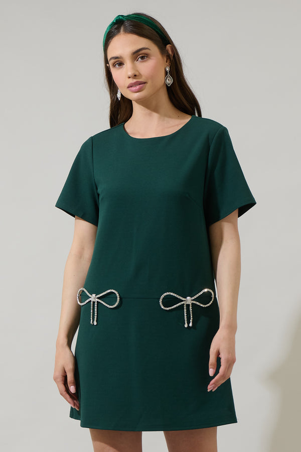 Sugarlips Benicia Bow Shift Mini Dress
