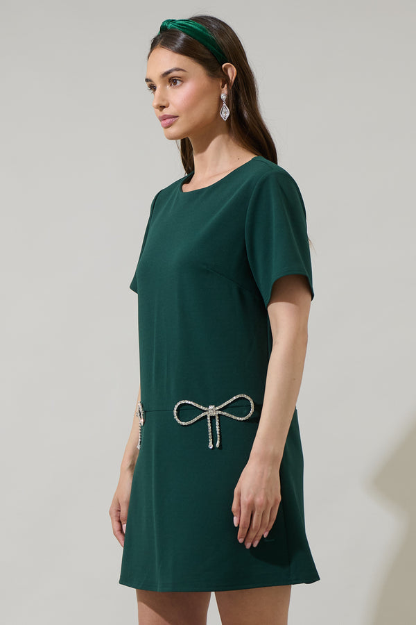 Sugarlips Benicia Bow Shift Mini Dress