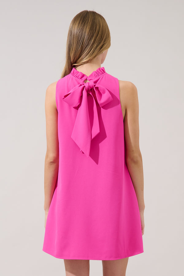 Sugarlips Benson Trapeze Mock Neck Mini Dress